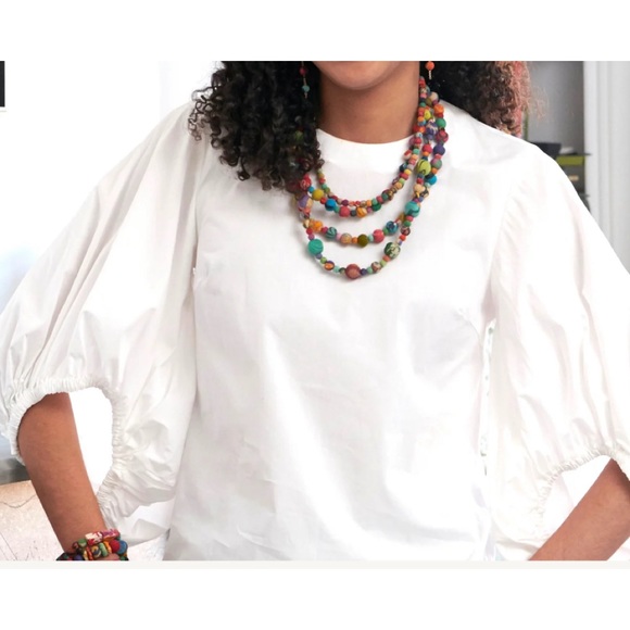 ♦️World Finds kantha 4-tier necklace.♦️♦️♦️♦️♦️ - Picture 9 of 9